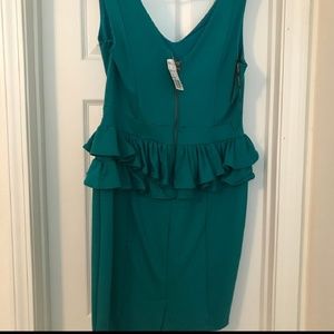 Green cocktail dress
